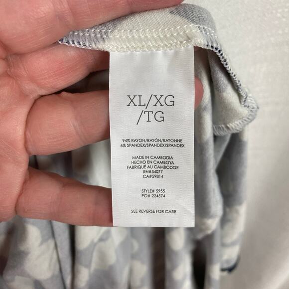 CAbi Blue&White Dot Print The Perfect Wrap Dress Sz.XL - Picture 14 of 16